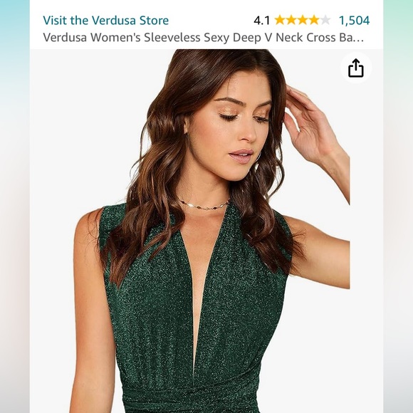 NWT Verdusa V-Neck Self Tie Bodysuit - Picture 9 of 14